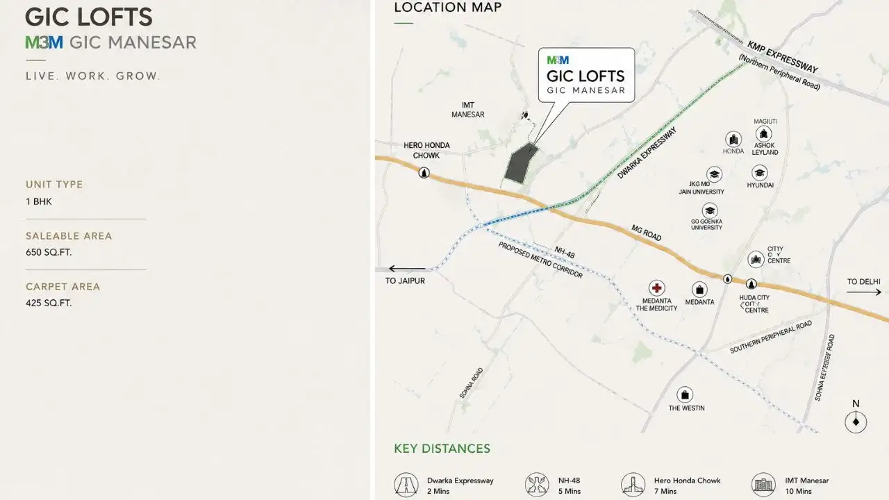 Smartworld GIC Lofts Location Map